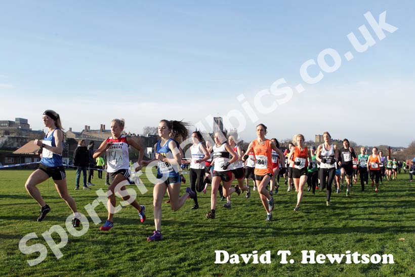 Start of the 2013 Durham Cathedral Relays senior womens race.